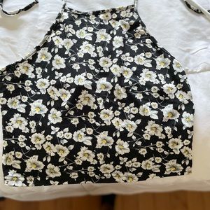 Halter floral crop top